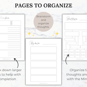 Brain Dump Planner Printable Brain dump journal page task tracker daily task planner to do list task priority tracker weekly task planner