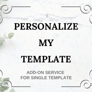 Edit my template for me customization add-on service for TMLdesignShop Canva templates only Personalization service digital download