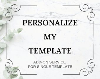 Edit my template for me customization add-on service for TMLdesignShop Canva templates only Personalization service digital download