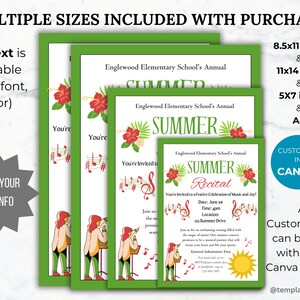 Summer Recital Flyer Template Piano Recital Church Flyer Summer Concert ...