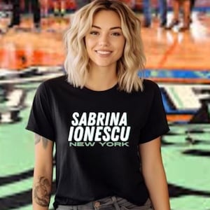 Shirt Sabrina Ionescu, New York Liberty-fanshirt, WNBA-basketbal, unisex sporttop, Sabrina Liberty-T-shirt, sportfan, Ionescu-jersey