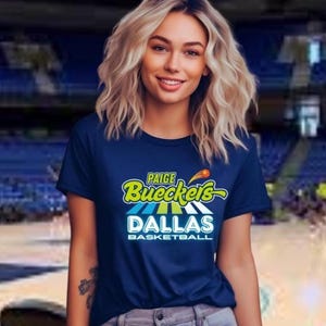 Koszulka Paige Bueckers, Koszulka Dallas Wings, WNBA, Odzież dla fanów koszykówki, Koszulka drużyny sportowej, Kibic sportowca, Statystyki Bueckers, Koszulka retro