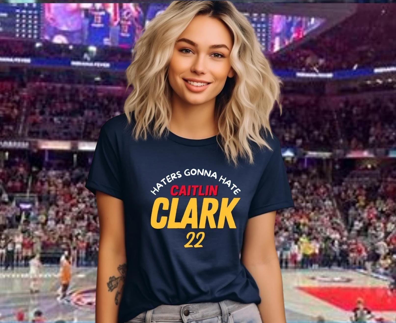 Caitlin Clark Jersey Tee, Indiana Fever Unisex Shirt, Haters Gonna Hate, Short Sleeve T-Shirt, Basketball Fan Gift, Angel Reese hates Clark