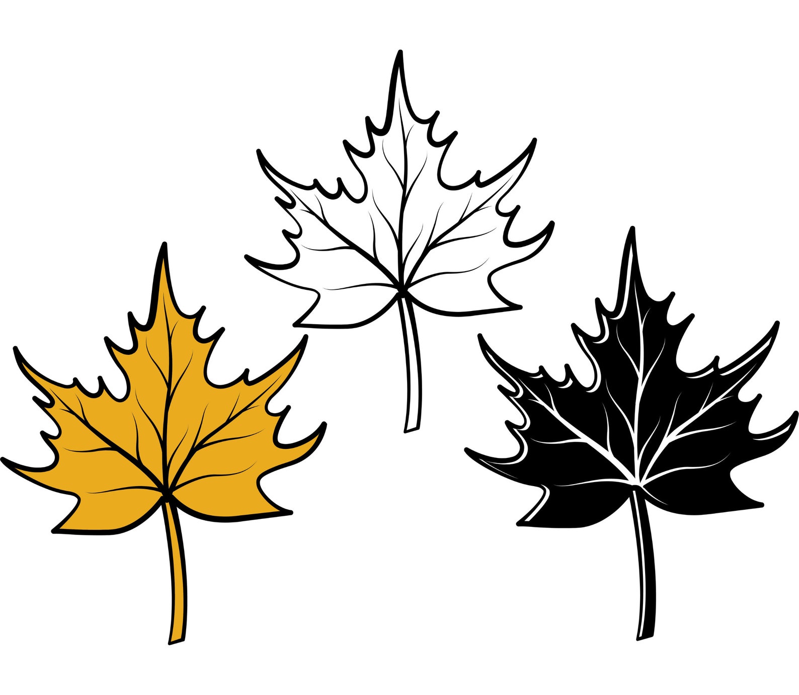 Fall Leaves SVG PNG Fall Leaves Svg Leaf Cut Files for - Etsy