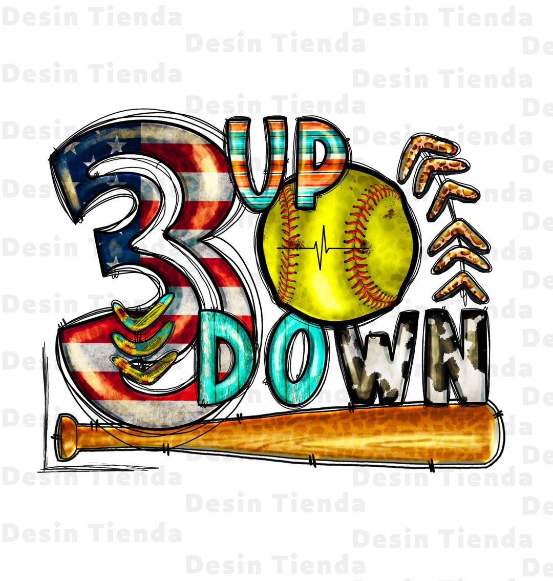 Three up Three Down Png Game Day Pngsoftball Pngsoftball - Etsy