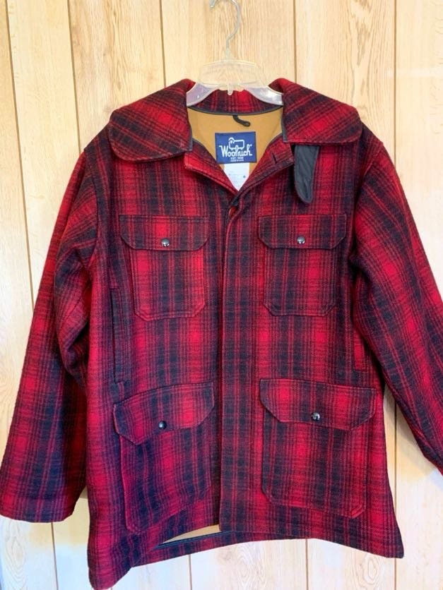 VTG Woolrich Mackinaw Jacket Coat Mens 42 Buffalo Plaid Wool
