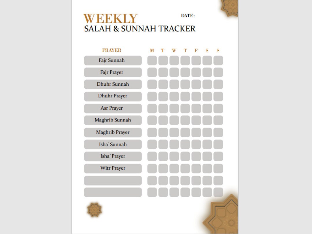 My Salah Tracker - Etsy