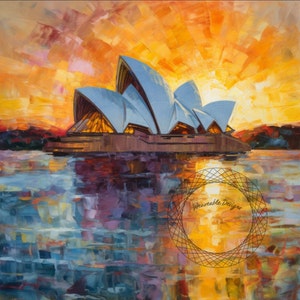 Sydney Opera House Australia | Original Digital Art for Instant Download and Print