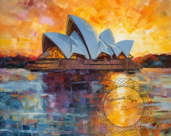 Sydney Opera House Australia | Original Digital Art for Instant Download and Print
