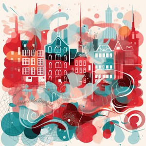 Copenhagen, Denmark | Original Digital Art for Instant Download and Print