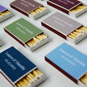 Custom Wedding Matchboxes | Personalized Wedding Matchbooks | Wedding Favors | Custom Wedding Matches