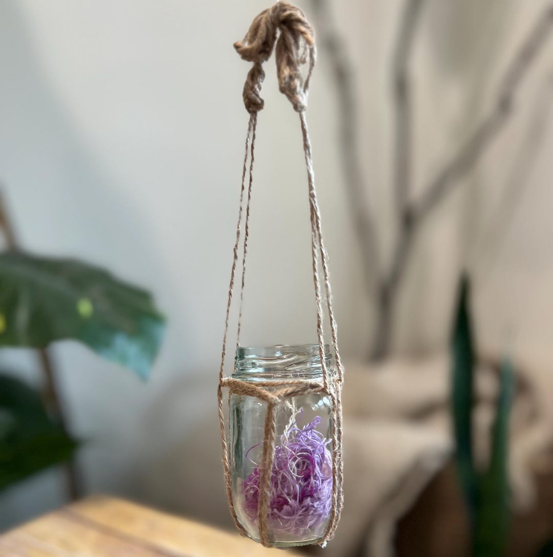 Macrame Cottagecore Handmade Macrame Hanging Plant Holder | Boho & Cottagecore Eco-friendly ...