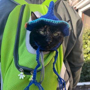 Handmade Crochet wizard Cat Hat