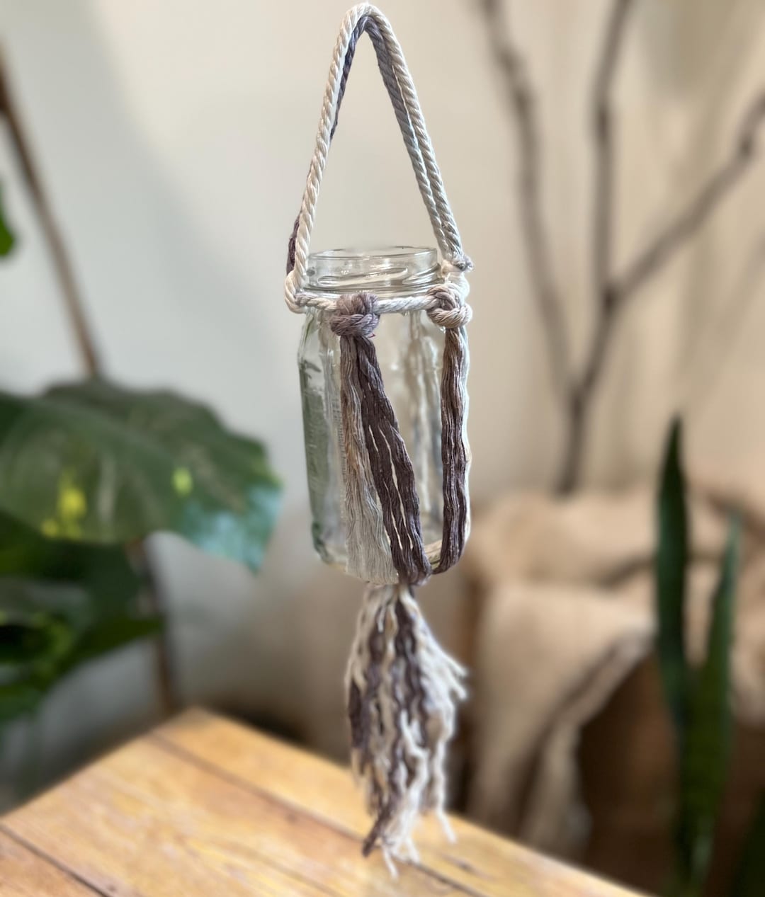 Macrame Cottagecore Handmade Macrame Hanging Plant Holder | Boho & Cottagecore Eco-friendly ...