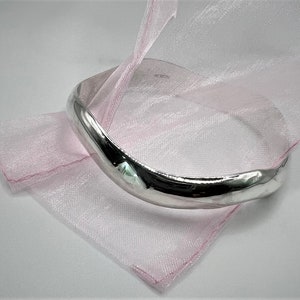 German Silver Wavy Bangle Bracelet