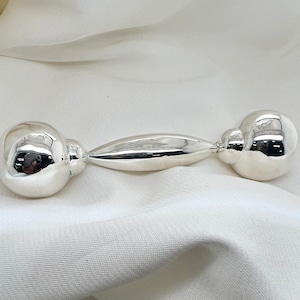 Elegant Silver Plated Baby Rattle for keepsake.