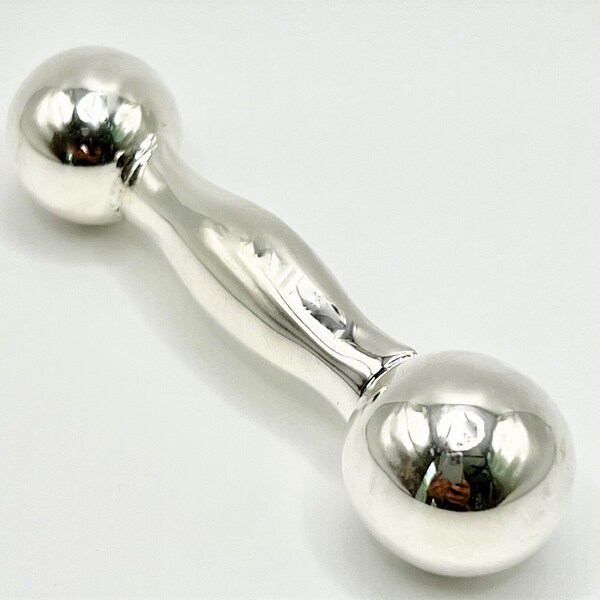 Silver Baby Rattles Etsy