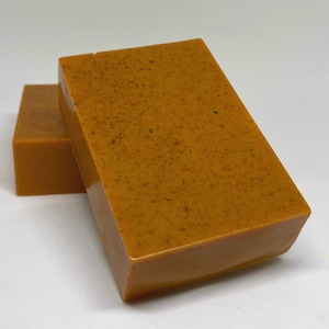 Turmeric Sea Moss & Carrot Glowing Skin Soap, Turmeric Soap, Sea Moss Soap, Handmade Soaps, Selp Care Soap, Face and Body, Carrot Soap