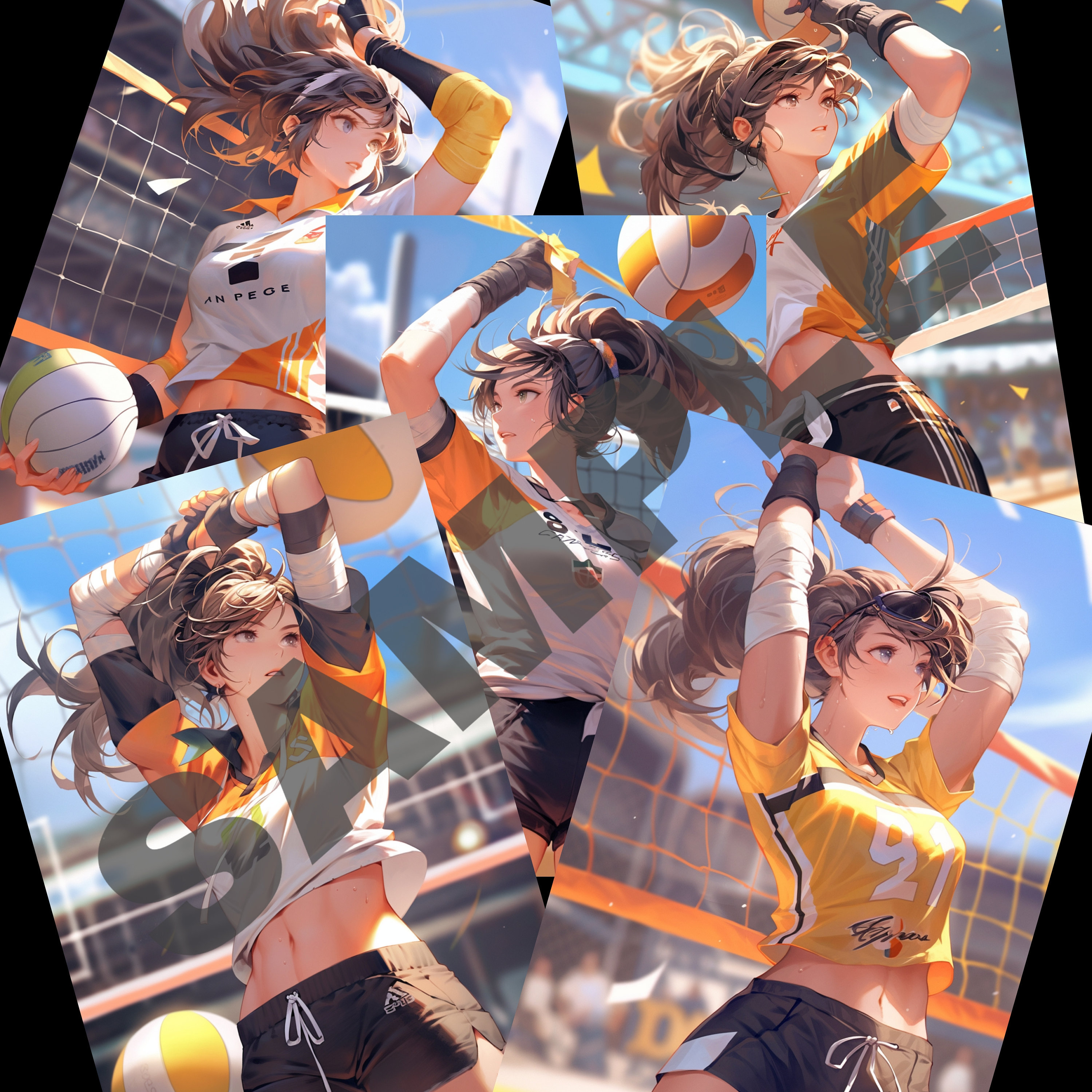 Premium Photo | Anime Elegance Meets Waifu Charm Digital Art Spotlight on  Japanese Kawaii Volleyball Player