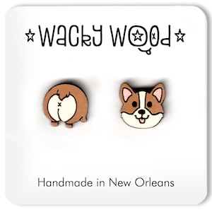 Corgi Butt Earrings, Dog lover, Stud Earrings