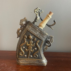 Moroccan Antique Tribal Powder Case Flasks