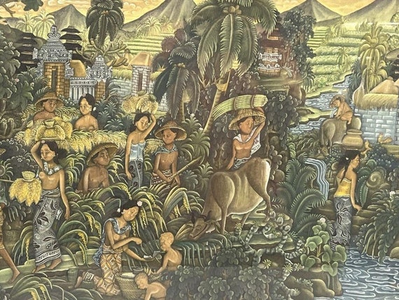 イ・ケトゥット・マンギ（1946-）によるバリ島の大作絵画