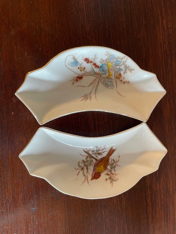 Set of Two Lovely Jewelry Plates/Dishes