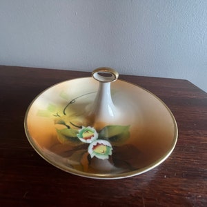 Vintage Hand-Painted Nippon Porcelain Serving, Candy, Nut or Trinket Dish