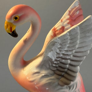 Vintage Flamingo Figurine - Tropical Retro Decor