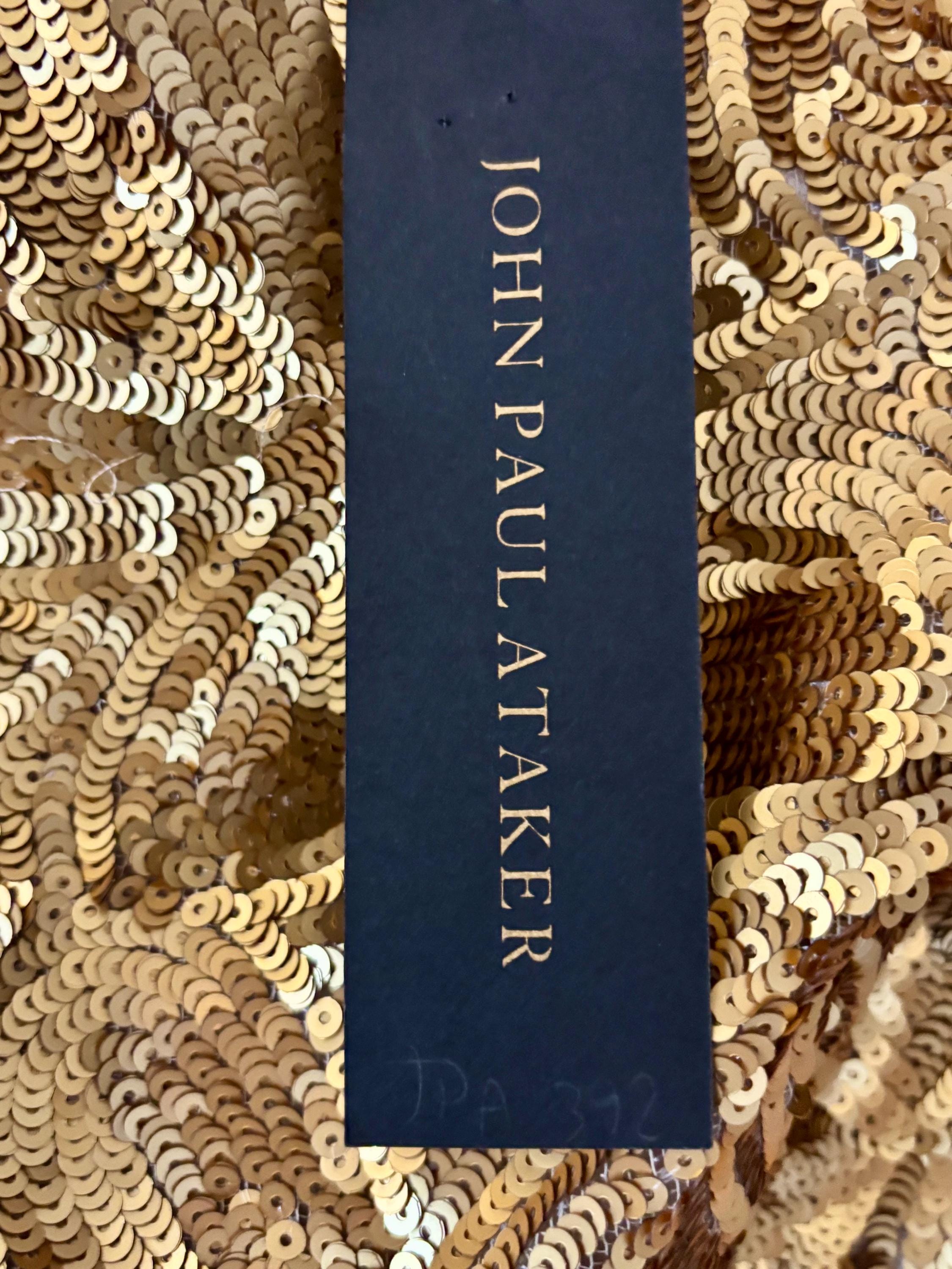Georgous John Paul Ataker Gown - Cream Satin With Gold Sequence Detail on Top - Etsy Georgous John Paul Ataker Gown - Cream Satin With Gold Sequence Detail on Top - Etsy