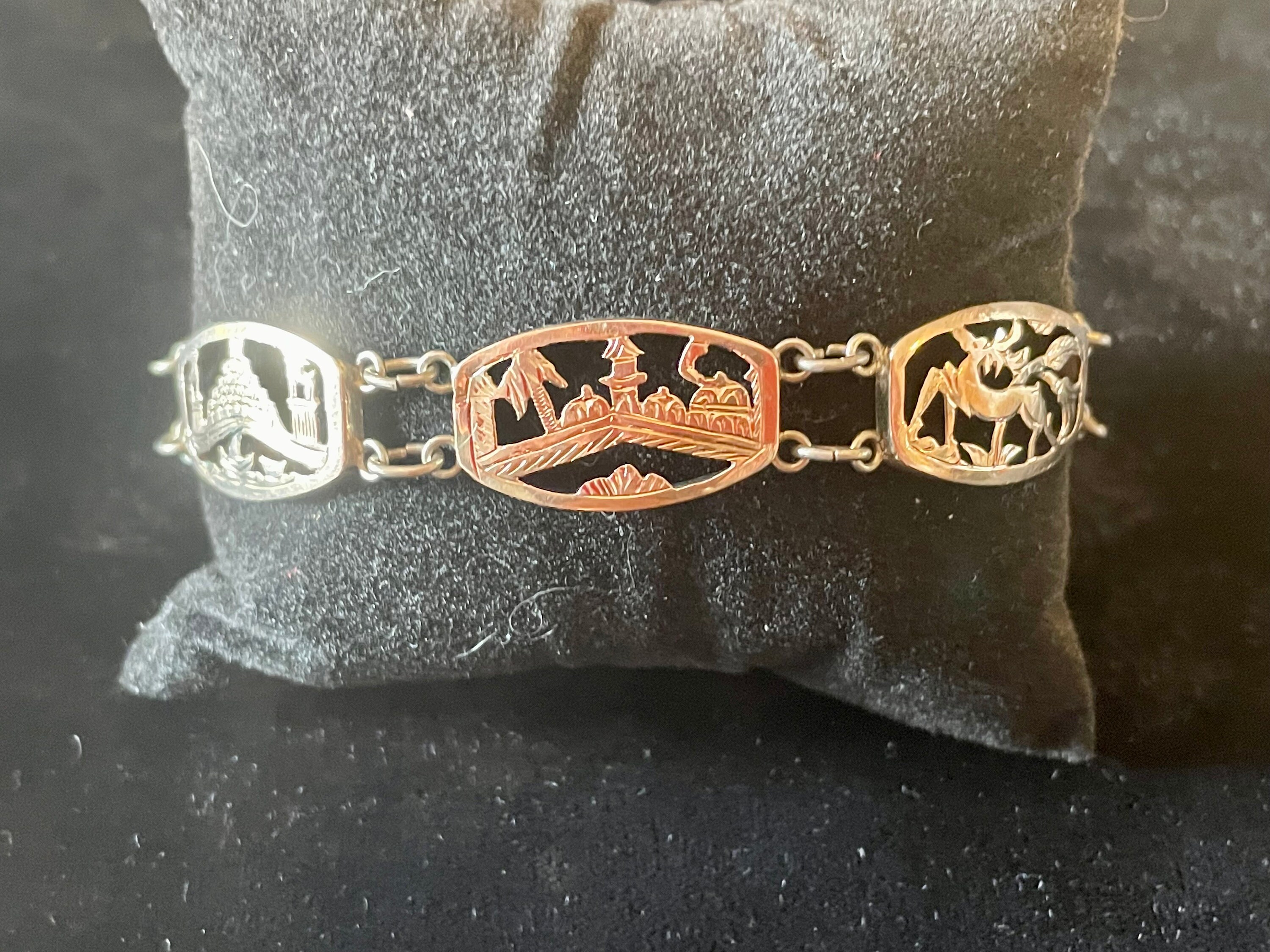 限定版 Bracelet Silver Mexican 900 Vintage With Overlay Tone Gold アクセサリー