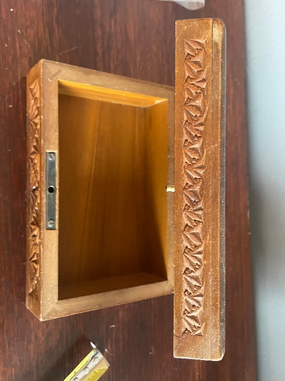 Carved Wooden Box View 4