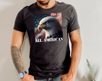 American Eagle Shirt: Patriotic USA Flag Tee