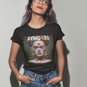Frida Kahlo-skjorta: Mexikansk klassisk vintagemålare-tröja bild 3