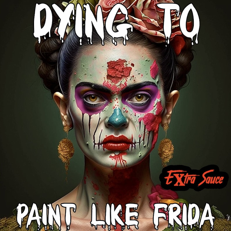 Frida Kahlo-skjorta: Mexikansk klassisk vintagemålare-tröja bild 1