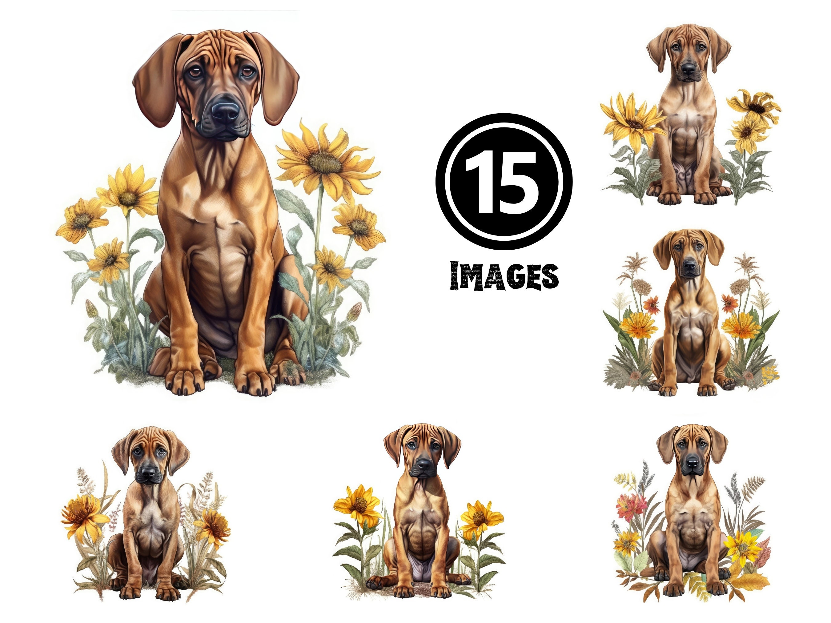 Puppy Rhodesian Ridgeback Coloring Page Rhodesian Ridgeback Puppy Clipart Bundle: Safari Nursery Art (printable ...