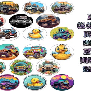 Wrangler Car Coasters - Jeep Accessories – Miracle Prints