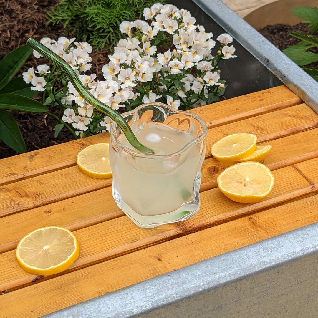 Irregular Aesthetic Glass Cup, Hand Made Glass Cup, Handmade Glass