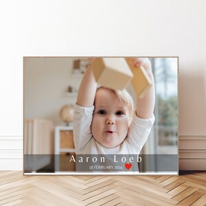 Personalisierter Poster-Baby Fotocollage für das 1.Jahr Schwangerschaft Benutzerdefiniertes Neugeborenes Kleinkind Collage zum 1. Geburtstag