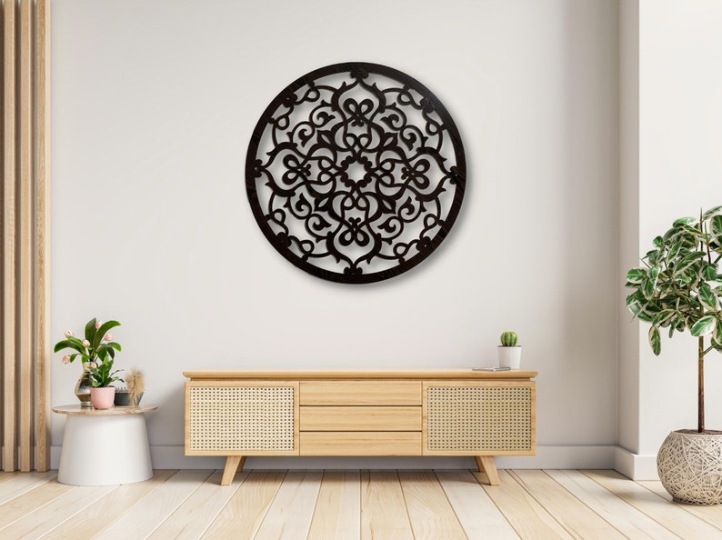Wooden Mandala Wall Decor Large Wood Wall Art Living Etsy