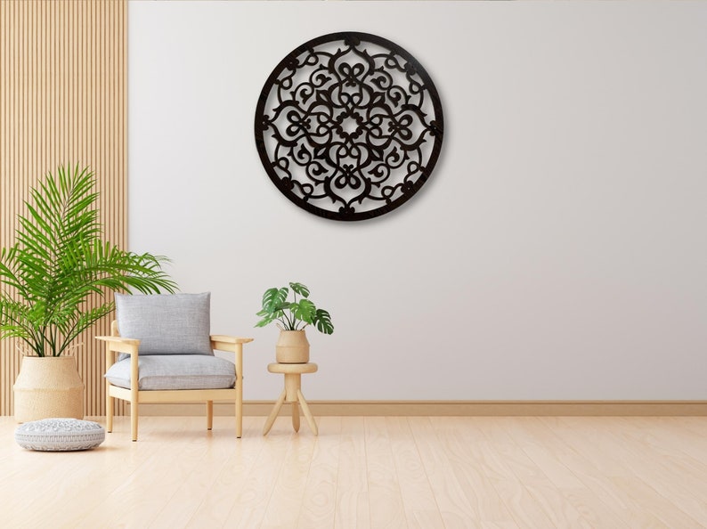 Wooden Mandala Wall Decor Large Wood Wall Art Living Etsy