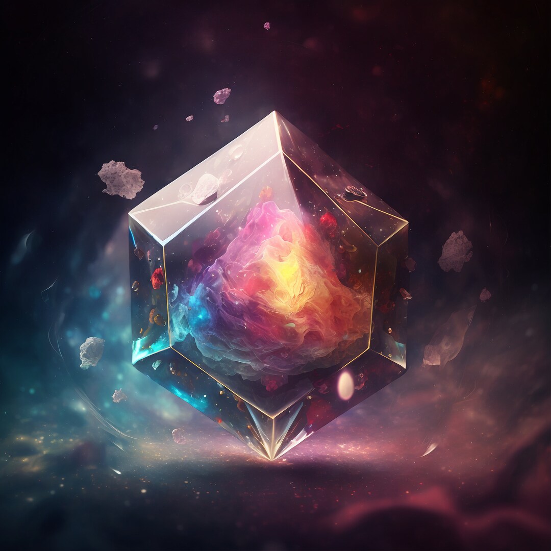 Vibrant Captivating Cosmic Nebula Crystal Alpha, Digital Download - Etsy