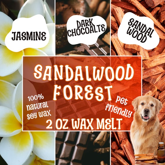 Sandalwood Scented Wax Melt Wax Melt, Pet Safe Toxin Free, 100% Natural Soy  Wax, Paraffin Free, Phthalate Free, Strong Scent Throw 