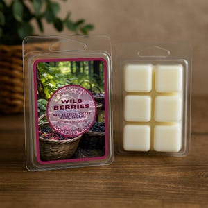 Wild Berries Scented Wax Melt, 100% Natural Coconut Wax, Paraffin Free, Phthalate Free, Strong Scent Throw