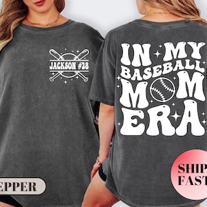 Benutzerdefinierte Baseball Mom Shirt, personalisierte Baseball Shirt, personalisierte Baseballspieler Shirt, benutzerdefinierte Sport T-Shirt, Baseball Mama T-Shirt, Spieltag T-Shirt