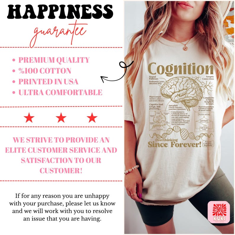 Overthinking Shirt, Funny Psychology Tee, Mental Health Humor, Therapist Gift, Neurodivergent Apparel, Introvert Top, Science Nerd Shirt image 9