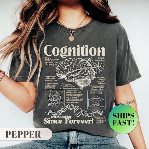 Overthinking Shirt, Funny Psychology Tee, Mental Health Humor, Therapist Gift, Neurodivergent Apparel, Introvert Top, Science Nerd Shirt