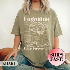 Overthinking Shirt, Funny Psychology Tee, Mental Health Humor, Therapist Gift, Neurodivergent Apparel, Introvert Top, Science Nerd Shirt image 6
