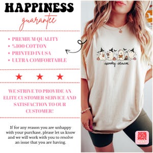 Söt spöktröja, läskig säsongströja, retro Halloweentröja, höstläsningskläder, present till kaffeälskare, kawaii boklig t-shirt bild 5