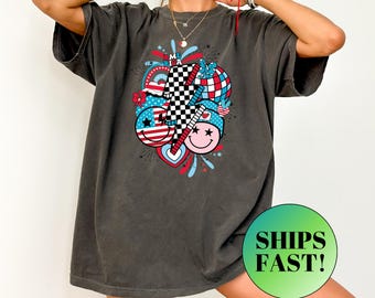 Retro Amerika Shirt, 4. Juli Shirt, Fourth Of Juli, amerikanische Shirts, Vaterländisches Hemd, Vaterländische Familienhemden, Gedenkfreiheit-Hemd